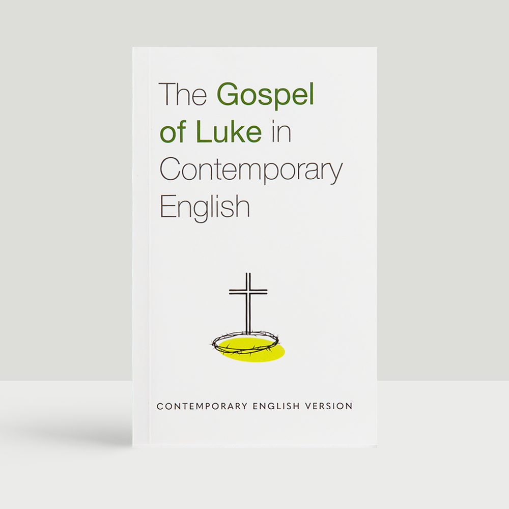Box of 100 CEV Gospel of Luke booklets, ideal for church outreach and ministry distribution.