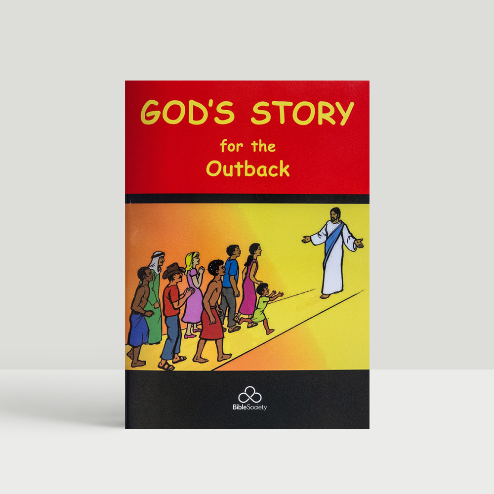 God’s Story For the Outback Tract and colouring book in English.
