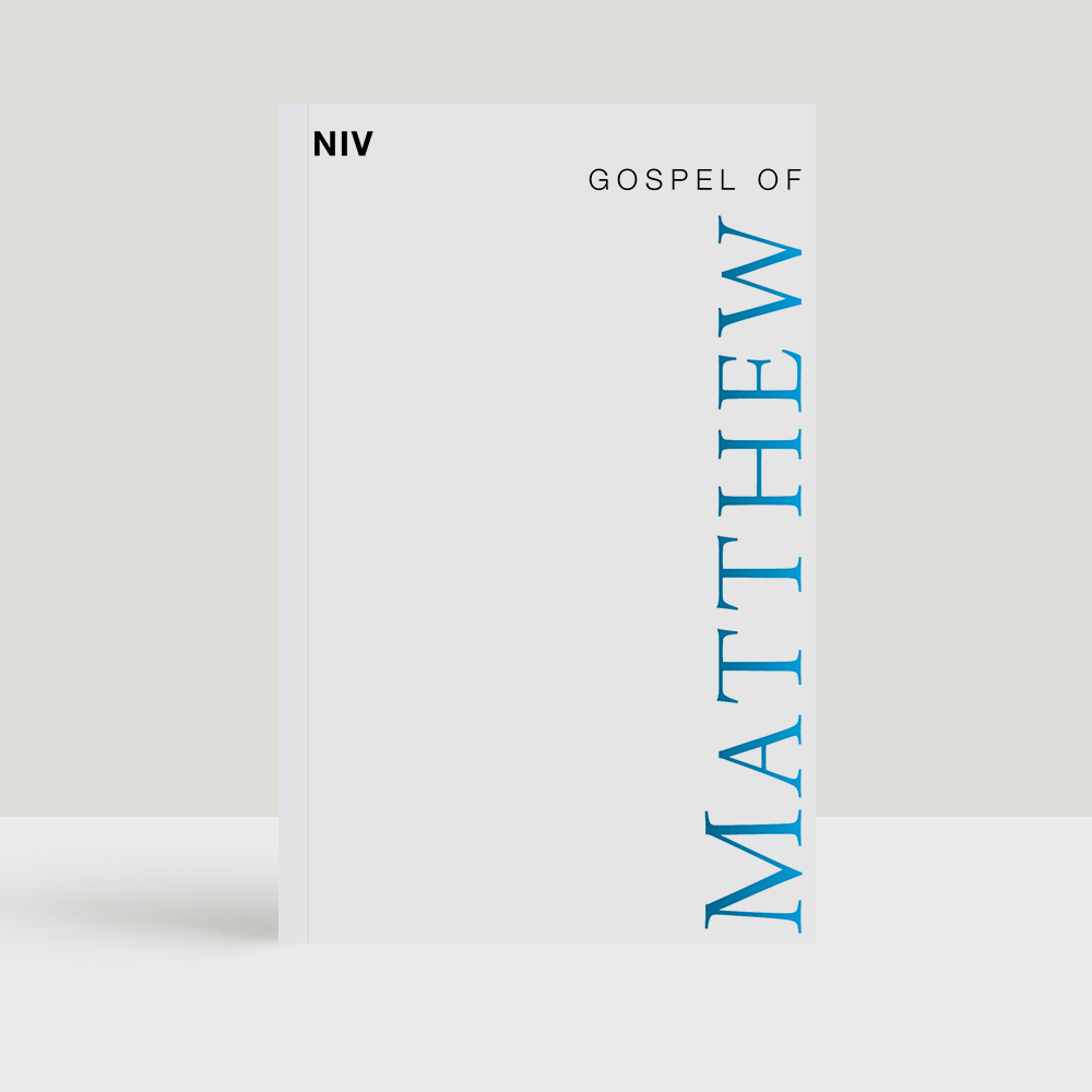 Box of 96 NIV Gospel of Matthew in a paperback design, perfect for distribution during outreach.